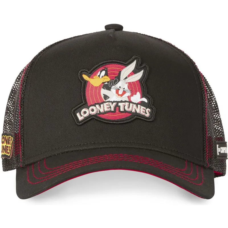 mutzen-gebogen-schwarz-snapback-bugs-bunny-und-daffy-duck-looney-tunes-von-capslab