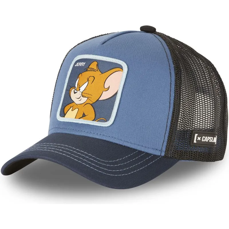 mutzen-gebogen-marineblau-snapback-jerry-looney-tunes-von-capslab mutzen-gebogen-marineblau-snapback-jerry-looney-tunes-von-capslab