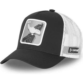 capslab-looney-tunes-da2-schwarze-und-weisse-trucker-kappe-daffy-duck