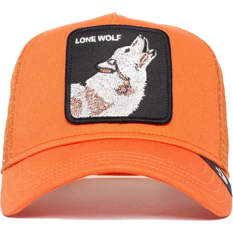 cappellino-trucker-arancione-lupo-the-lone-wolf-the-farm-di-goorin-bros