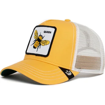 gelbe-und-weisse-trucker-kappe-biene-the-queen-bee-the-farm-von-goorin-bros