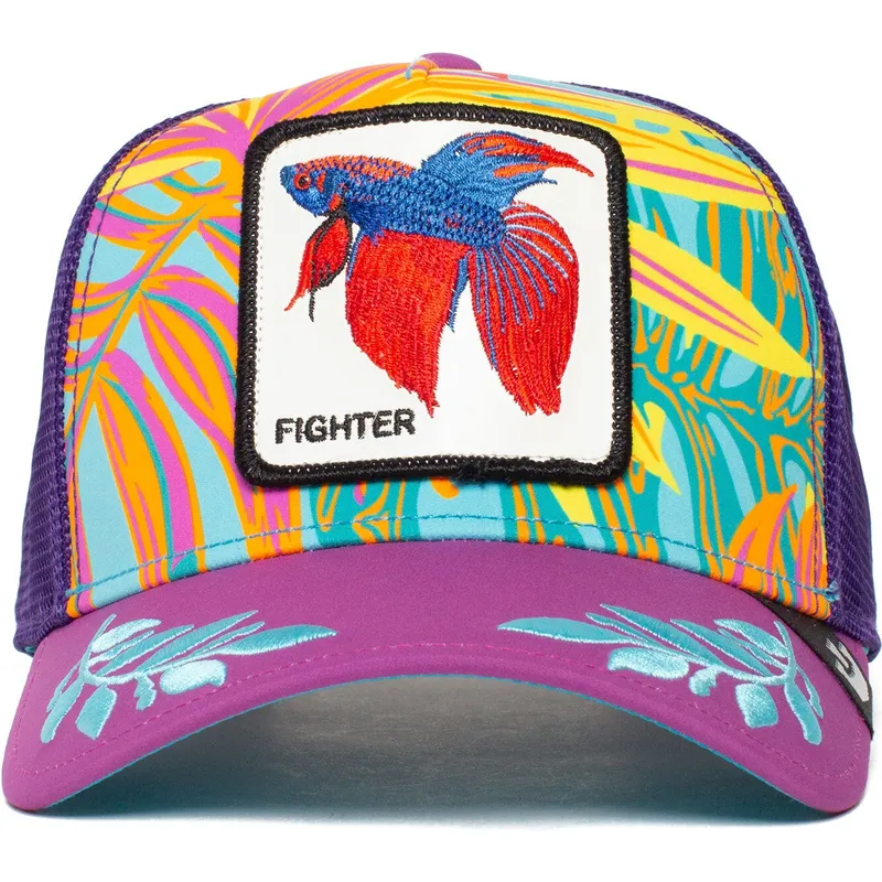 mutzen-gebogen-violett-snapback-pez-luchador-der-siam-fighter-even-betta-the-farm-the-farm-von-goorin-bros