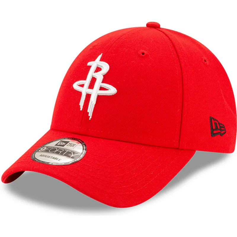 rote-verstellbare-curved-cap-9forty-the-league-der-houston-rockets-nba-von-new-era