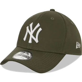 Cappellino curvo verde regolabile 39THIRTY League Essential dei New York Yankees MLB di New Era