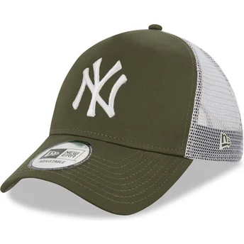 Czapka trucker zielono-biała 9FORTY A Frame New York Yankees MLB New Era