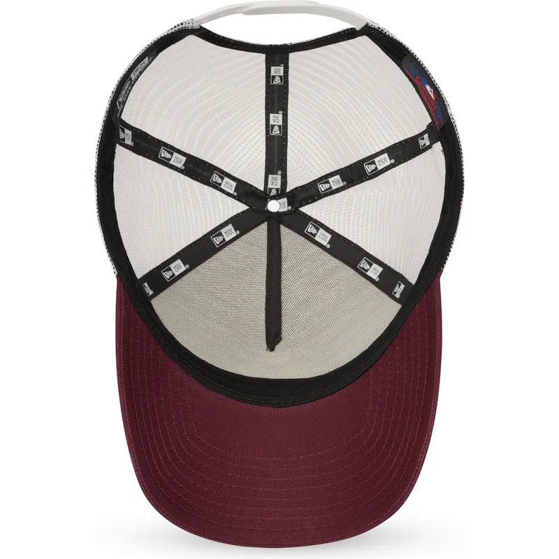 mutzen-gebogen-rot-snapback-granate-9forty-a-frame-der-new-york-yankees-mlb-von-new-era
