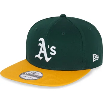 Zielono-żółta płaska czapka snapback 9FIFTY Essential Oakland Athletics MLB New Era