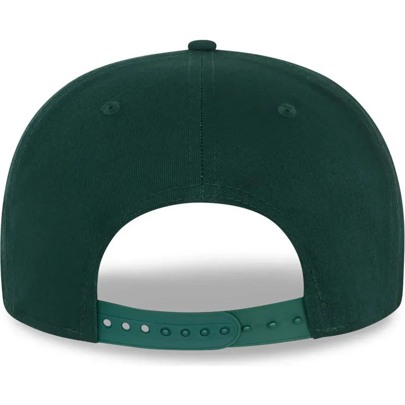 cappello-piatto-verde-e-giallo-snapback-9fifty-essential-di-oakland-athletics-mlb-di-new-era
