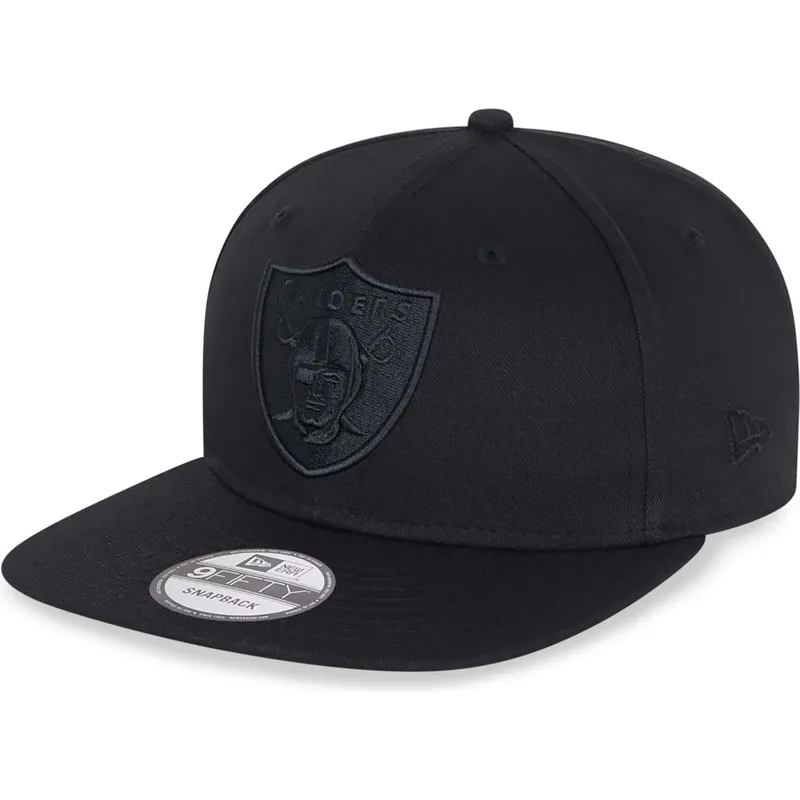 schwarze-flache-snapback-kappe-mit-schwarzem-logo-9fifty-der-las-vegas-raiders-nfl-von-new-era