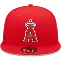 rote-angepasste-59fifty-authentic-on-field-flat-cap-der-los-angeles-angels-mlb-von-new-era