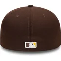 cappello-piatto-marrone-aderente-59fifty-authentic-on-field-dei-san-diego-padres-mlb-di-new-era