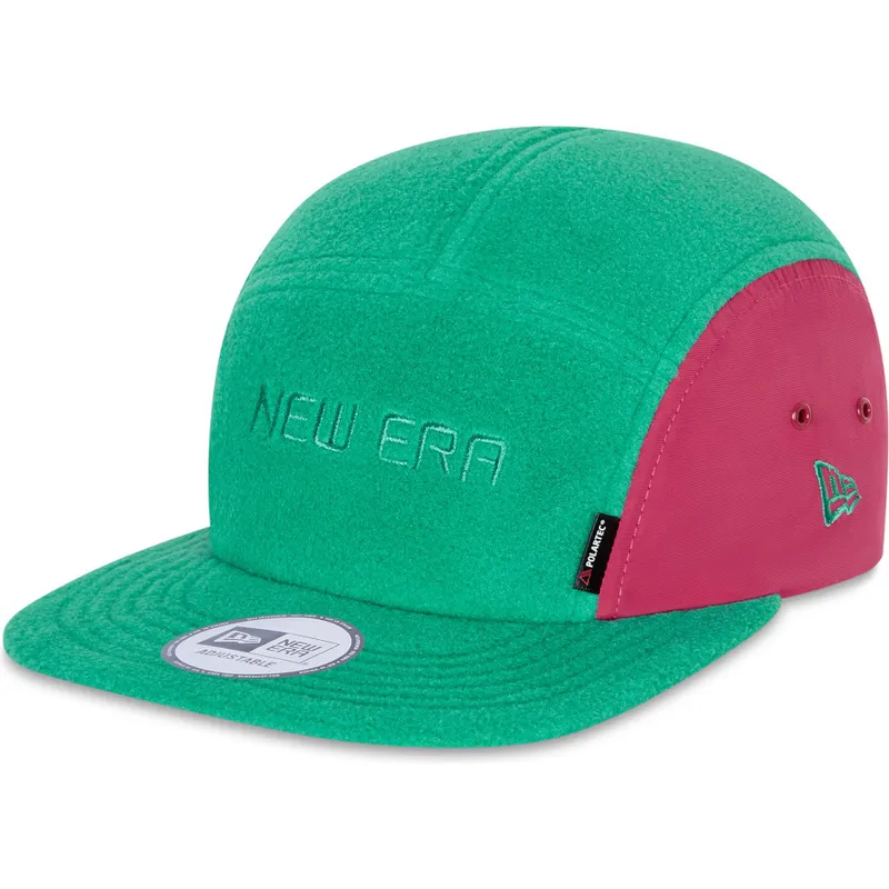 mutzen-flach-grun-verstellbares-band-camper-von-new-era