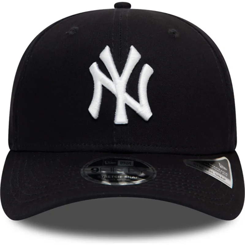 marineblaue-gebogene-snapback-kappe-9fifty-stretch-snap-der-new-york-yankees-mlb-von-new-era