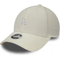 mutzen-gebogen-beige-verstellbares-band-9forty-cord-mini-der-los-angeles-dodgers-mlb-von-new-era