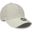 mutzen-gebogen-beige-verstellbares-band-9forty-cord-mini-der-los-angeles-dodgers-mlb-von-new-era