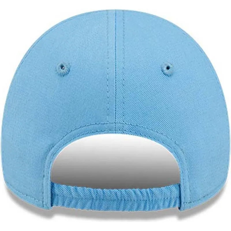 mutzen-gebogen-blau-verstellbares-band-fur-kinder-claro-pequeno-9forty-league-essential-der-los-angeles-dodgers-mlb-von-new-era