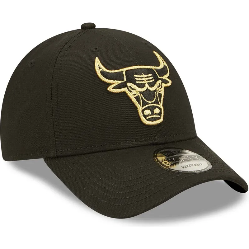 mutzen-gebogen-schwarz-verstellbares-band-dorado-9forty-metallic-der-chicago-bulls-nba-von-new-era