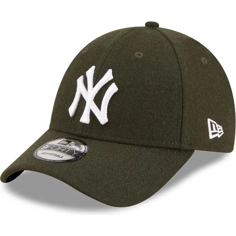 mutzen-gebogen-grun-verstellbares-band-9forty-the-league-melton-der-new-york-yankees-mlb-von-new-era