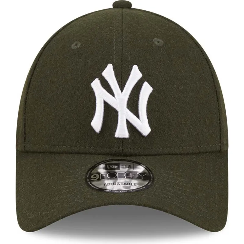 mutzen-gebogen-grun-verstellbares-band-9forty-the-league-melton-der-new-york-yankees-mlb-von-new-era