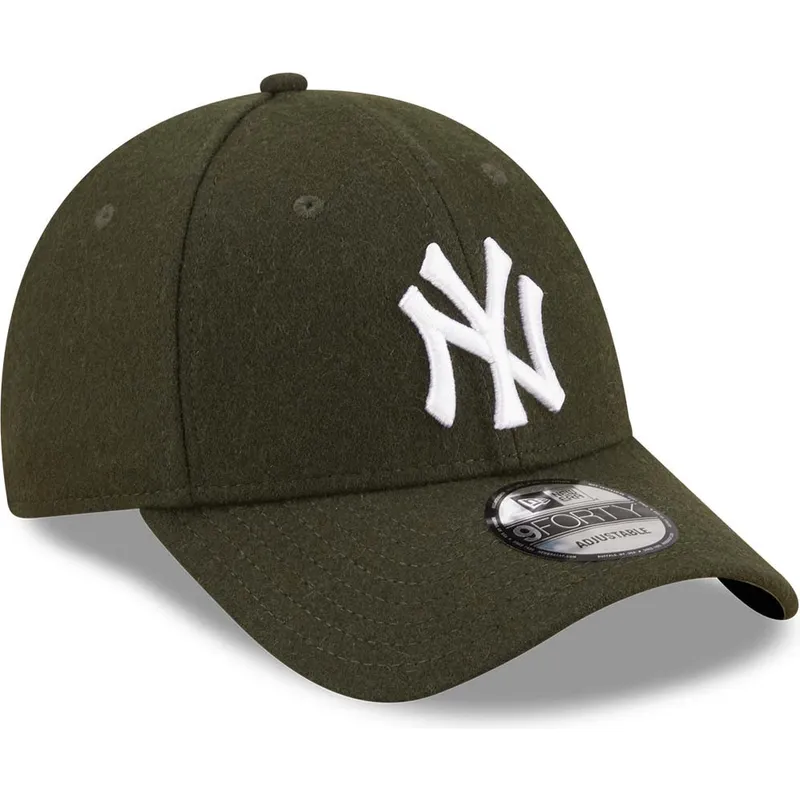 mutzen-gebogen-grun-verstellbares-band-9forty-the-league-melton-der-new-york-yankees-mlb-von-new-era