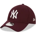 mutzen-gebogen-rot-angepasst-granate-39thirty-diamond-era-der-new-york-yankees-mlb-von-new-era