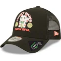 schwarze-trucker-snapback-cap-a-frame-repreve-lucky-paws-von-new-era