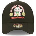 schwarze-trucker-snapback-cap-a-frame-repreve-lucky-paws-von-new-era