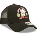 schwarze-trucker-snapback-cap-a-frame-repreve-lucky-paws-von-new-era