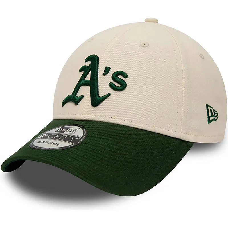 mutzen-gebogen-beige-verstellbares-band-9forty-der-oakland-athletics-mlb-von-new-era