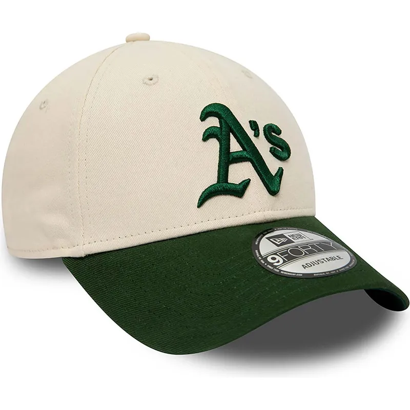 mutzen-gebogen-beige-verstellbares-band-9forty-der-oakland-athletics-mlb-von-new-era