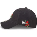 mutzen-gebogen-marineblau-verstellbares-band-9forty-flower-der-new-york-yankees-mlb-von-new-era