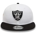 mutzen-flach-weiss-snapback-9fifty-crown-patches-super-bowl-xv-der-las-vegas-raiders-nfl-von-new-era