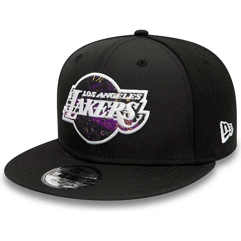 mutzen-flach-schwarz-snapback-9fifty-print-infill-der-los-angeles-lakers-nba-von-new-era