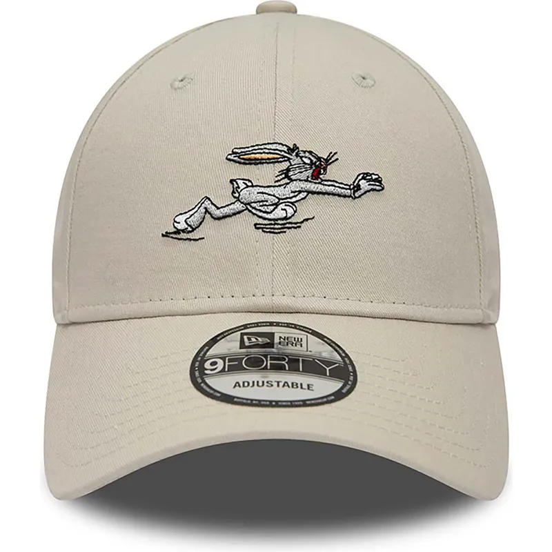 mutzen-gebogen-beige-verstellbares-band-9forty-der-bugs-bunny-looney-tunes-von-new-era