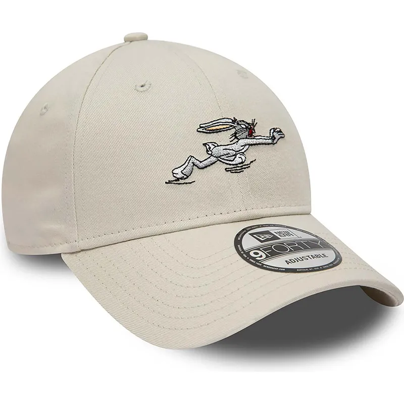 mutzen-gebogen-beige-verstellbares-band-9forty-der-bugs-bunny-looney-tunes-von-new-era