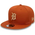 braune-snapback-kappe-9fifty-side-patch-der-detroit-tigers-mlb-von-new-era