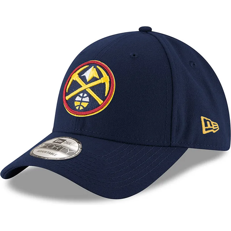 cappellino-visiera-curva-blu-marino-regolabile-9forty-the-league-di-denver-nuggets-nba-di-new-era