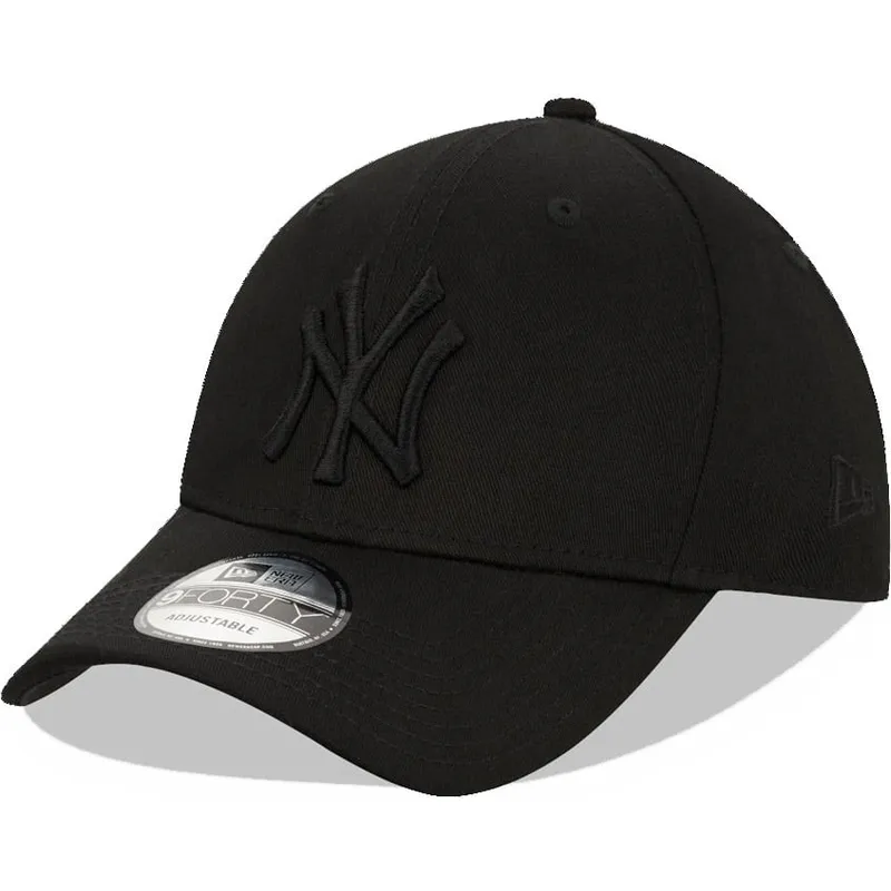 mutzen-gebogen-schwarz-snapback-9forty-league-essential-der-new-york-yankees-mlb-von-new-era