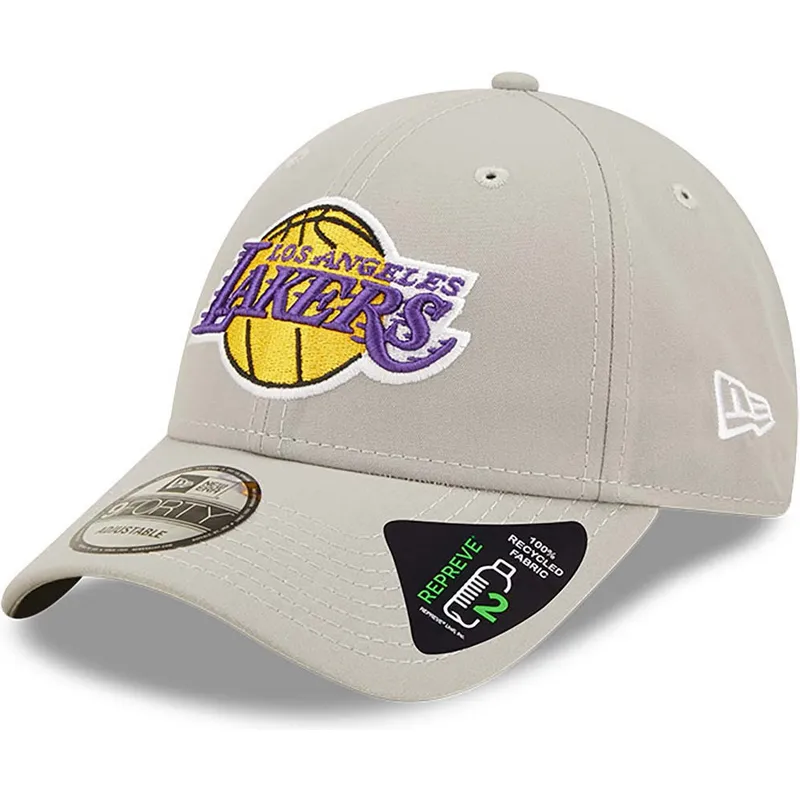 mutzen-gebogen-grau-verstellbares-band-9forty-repreve-der-los-angeles-lakers-nba-von-new-era mutzen-gebogen-grau-verstellbares-band-9forty-repreve-der-los-angeles-lakers-nba-von-new-era