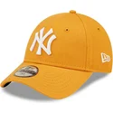 mutzen-gebogen-orange-verstellbares-band-fur-kinder-9forty-league-essential-der-new-york-yankees-mlb-von-new-era