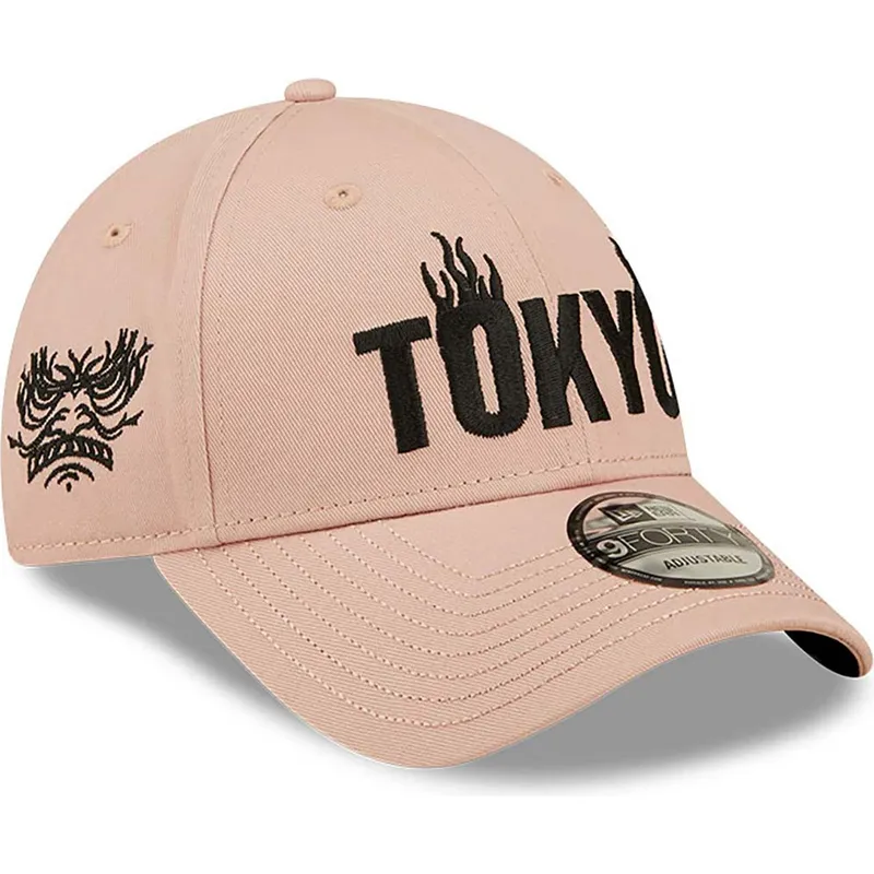 mutzen-gebogen-rosa-verstellbares-band-9forty-von-new-era