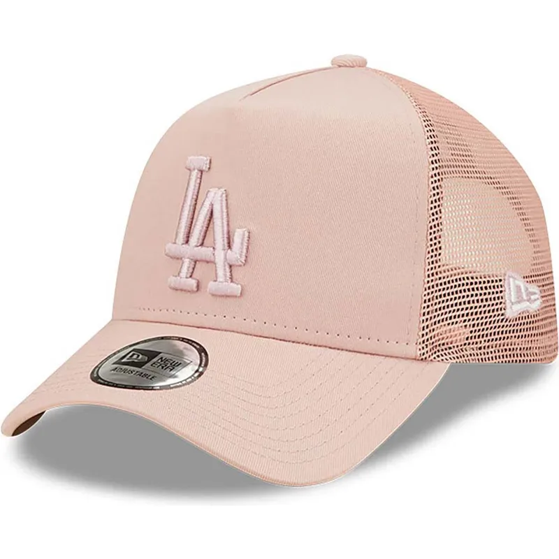 mutzen-gebogen-rosa-snapback-a-frame-tonal-mesh-der-los-angeles-dodgers-mlb-von-new-era