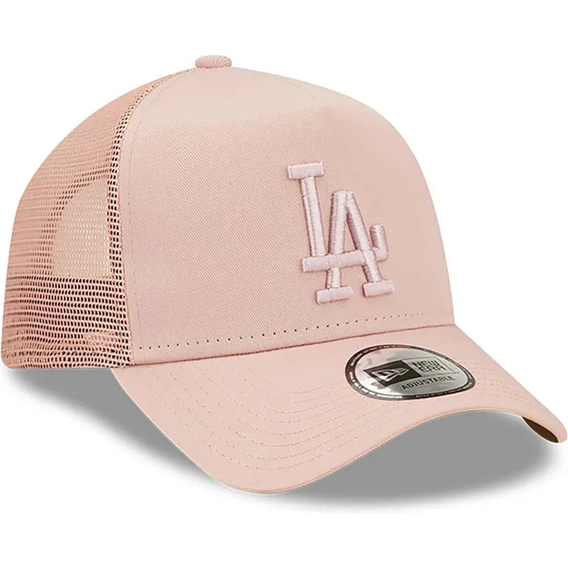 mutzen-gebogen-rosa-snapback-a-frame-tonal-mesh-der-los-angeles-dodgers-mlb-von-new-era