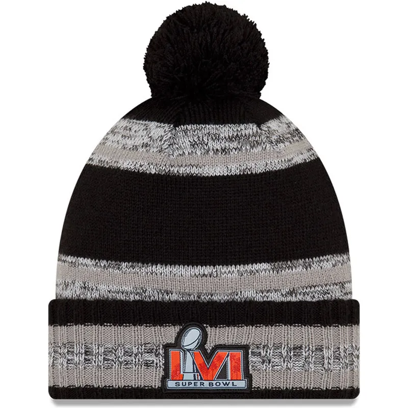 mutzen-pompon-schwarz-parade-knit-super-bowl-champions-lvi-2022-der-los-angeles-rams-nfl-von-new-era mutzen-pompon-schwarz-parade-knit-super-bowl-champions-lvi-2022-der-los-angeles-rams-nfl-von-new-era