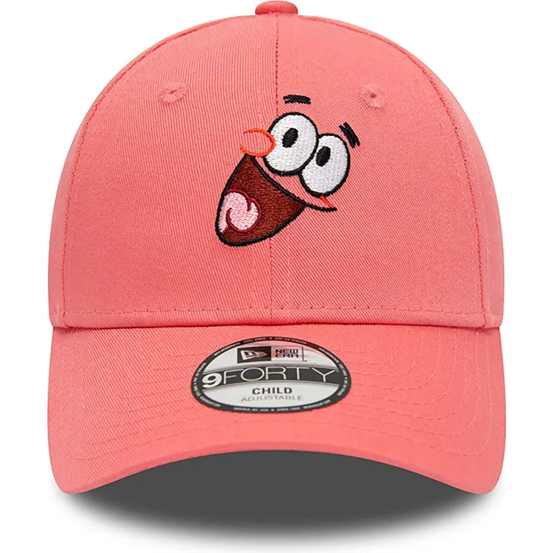 mutzen-gebogen-rosa-verstellbares-band-fur-kinder-9forty-der-patricio-estrella-bob-esponja-von-new-era