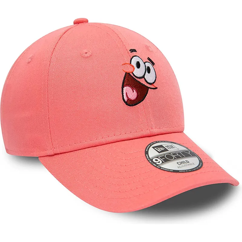 mutzen-gebogen-rosa-verstellbares-band-fur-kinder-9forty-der-patricio-estrella-bob-esponja-von-new-era