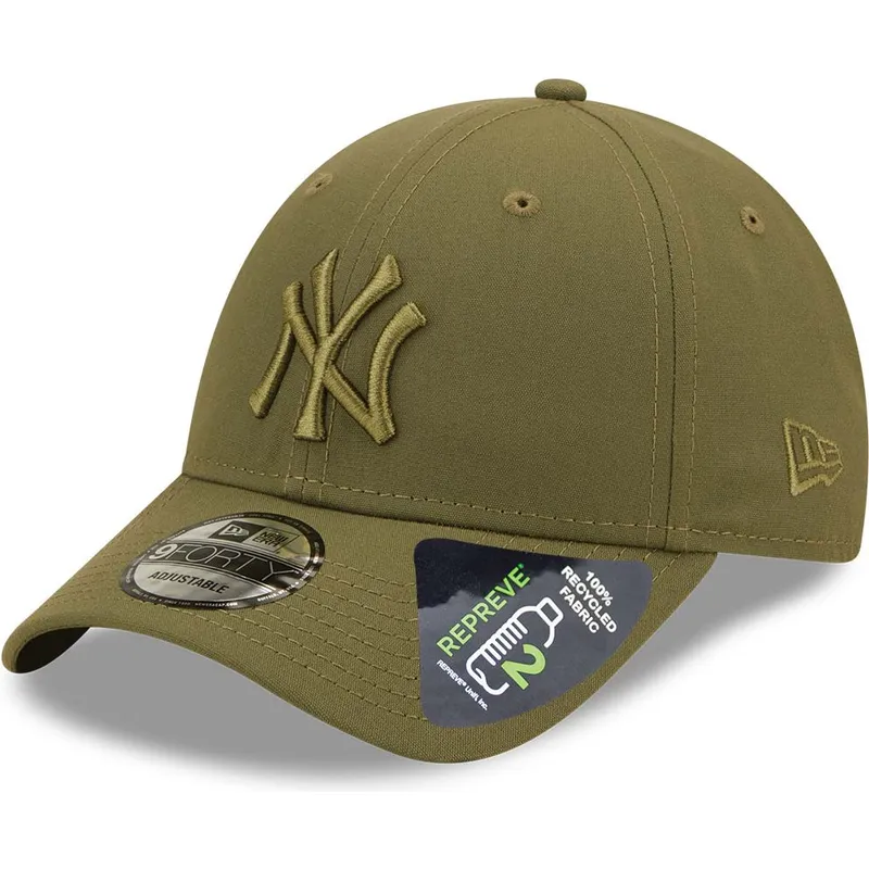 mutzen-gebogen-grun-snapback-9forty-repreve-der-new-york-yankees-mlb-von-new-era
