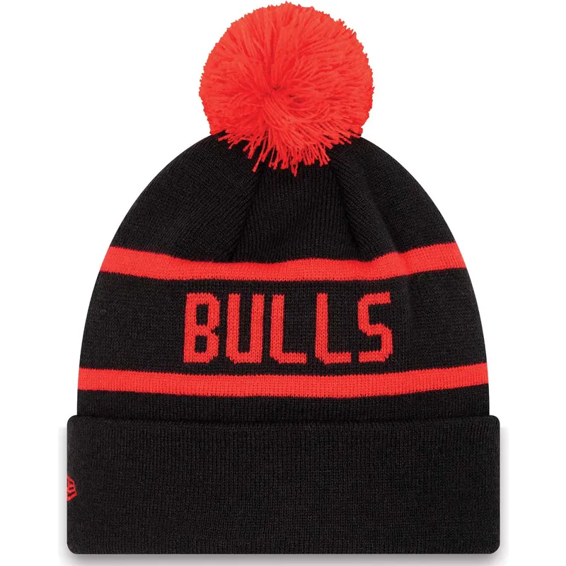 mutzen-pompon-schwarz-cuff-jake-der-chicago-bulls-nba-von-new-era