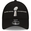 casquette-courbee-noire-snapback-9forty-parade-super-bowl-champions-lvi-2022-los-angeles-rams-nfl-new-era