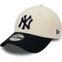 mutzen-gebogen-beige-verstellbares-band-9forty-der-new-york-yankees-mlb-von-new-era